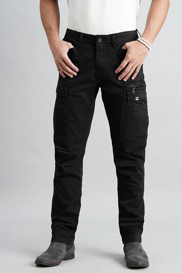 Charcoal Regular Fit Cargo Pant