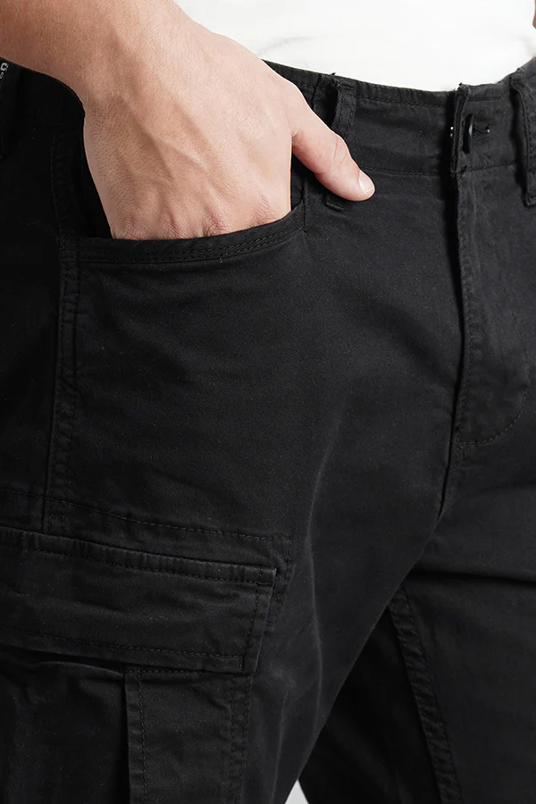 Charcoal Regular Fit Cargo Pant - Image 6