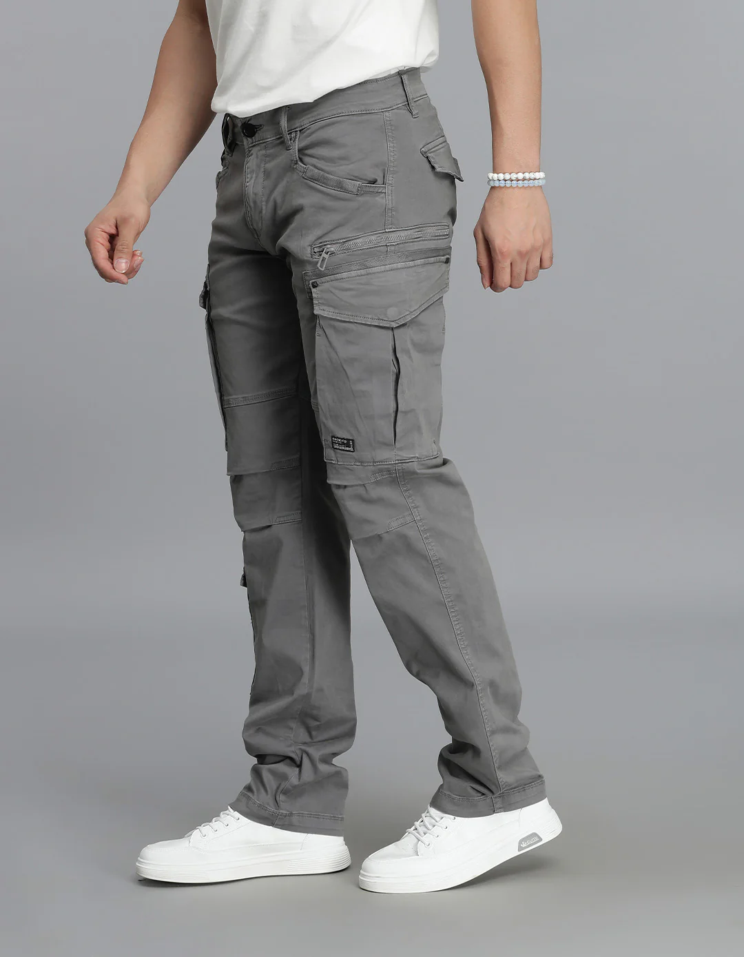 Clay Grey Regular Fit Cargo Pant - Image 3