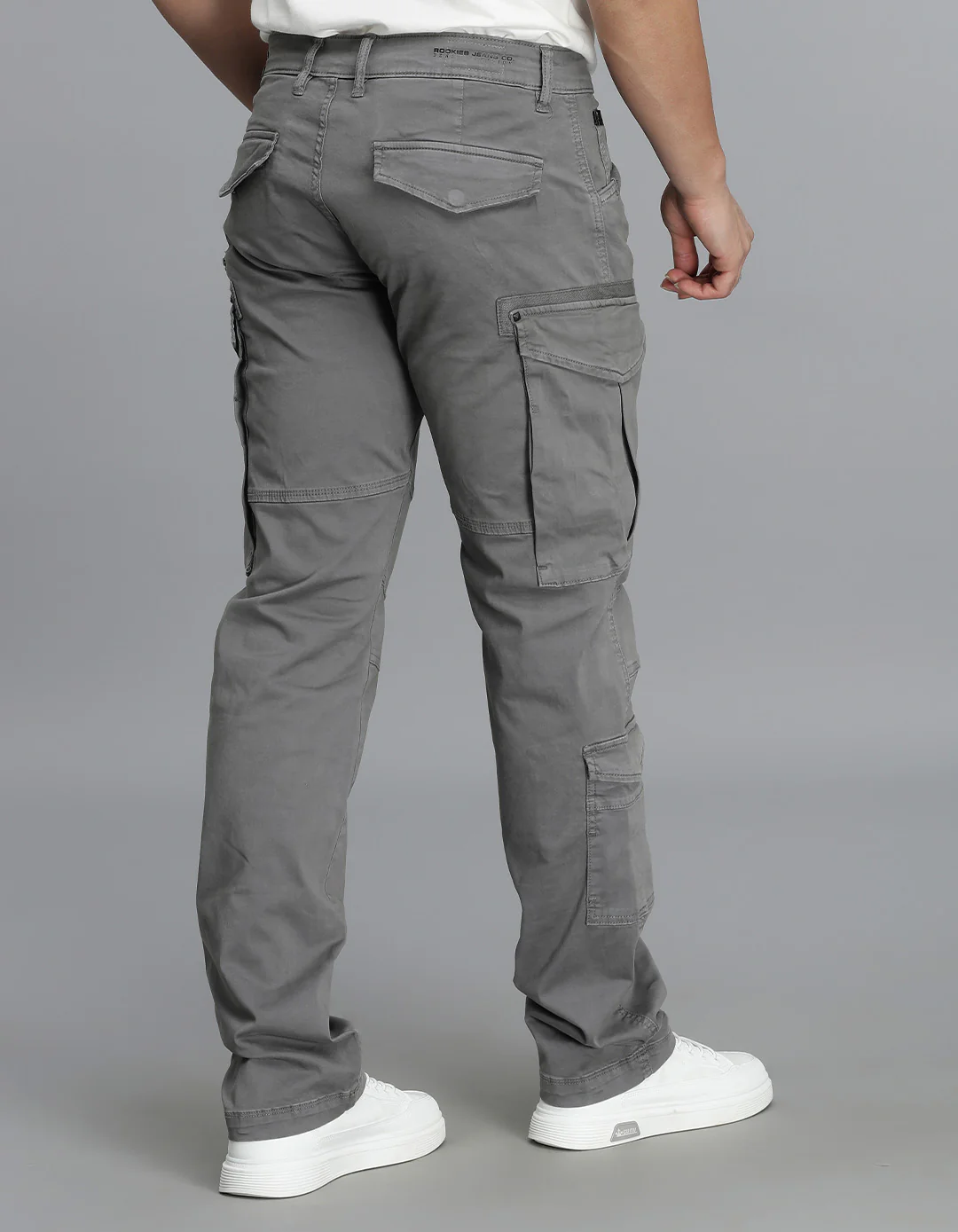 Clay Grey Regular Fit Cargo Pant - Image 5