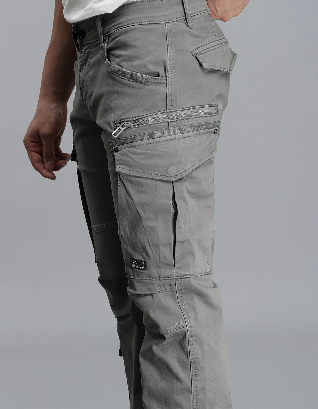 Clay Grey Regular Fit Cargo Pant - Image 6