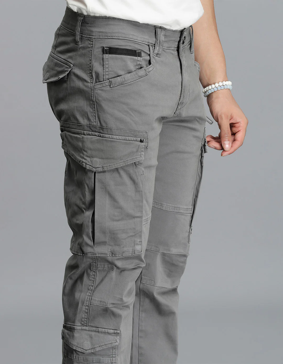 Clay Grey Regular Fit Cargo Pant - Image 7