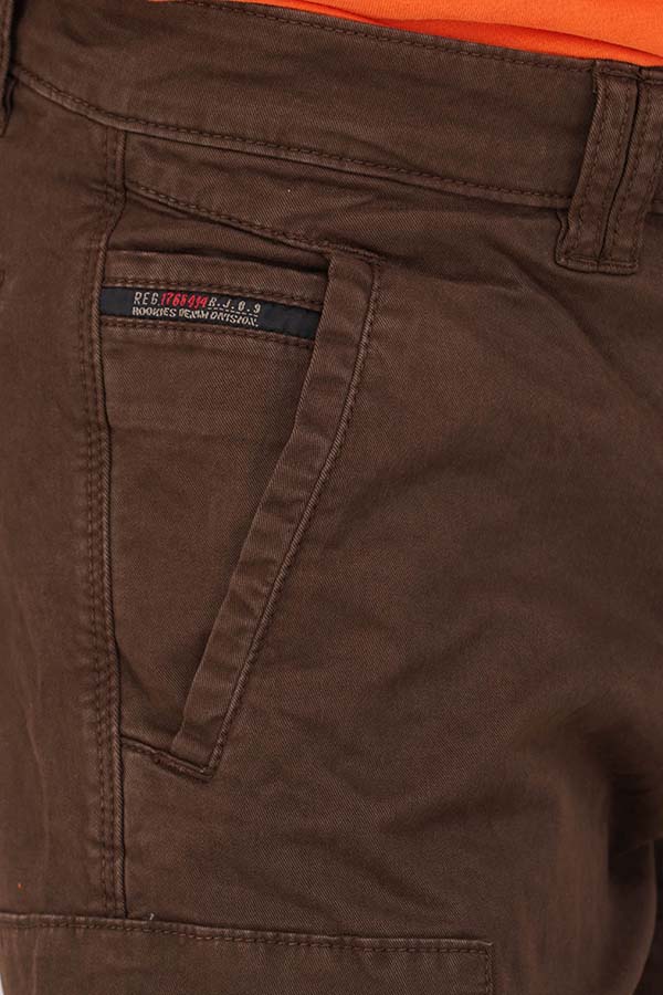 Coffee Brown Regular Fit Cargo Pant - Image 5