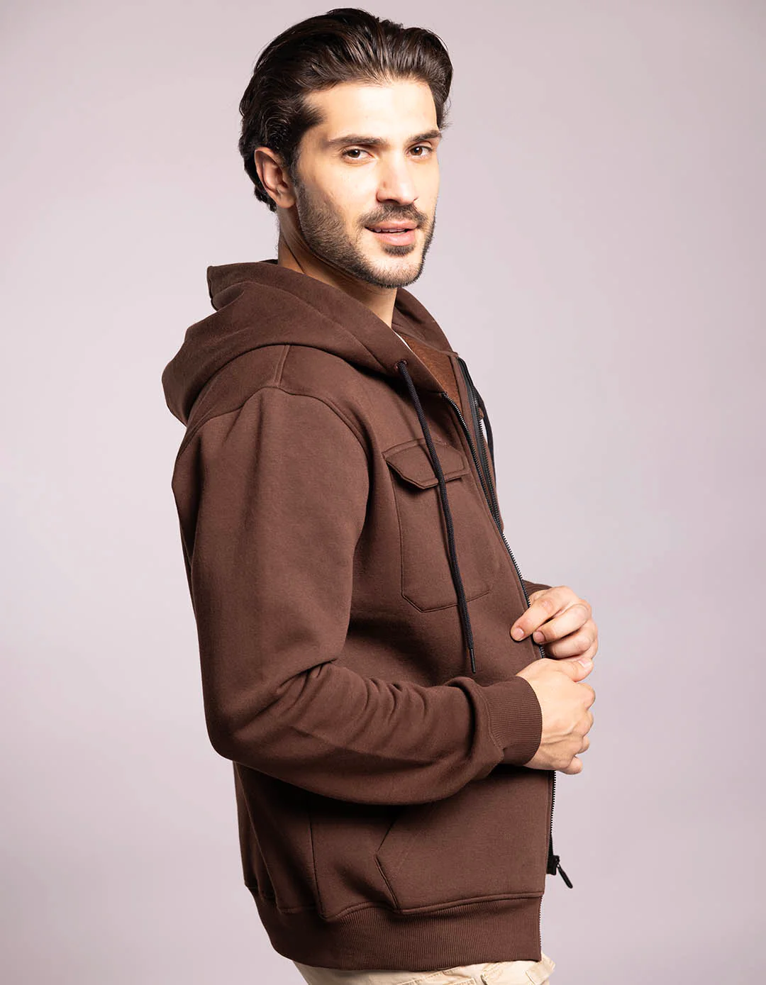 Coffee Full Sleeves Zipper Hoodie - Image 5