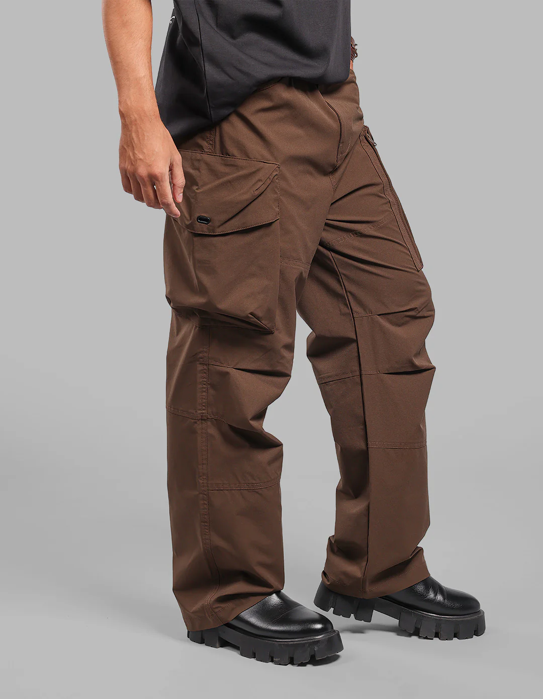 Coffee Loose Fit Utility Cargo - Image 3