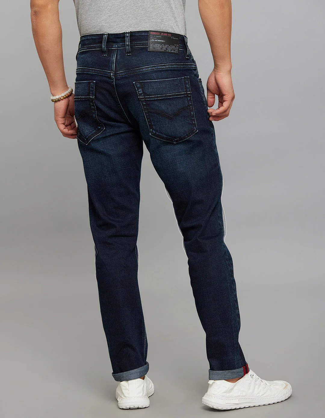 Dark Blue Low-Rise Ankle Length Stretch Jeans - Image 5