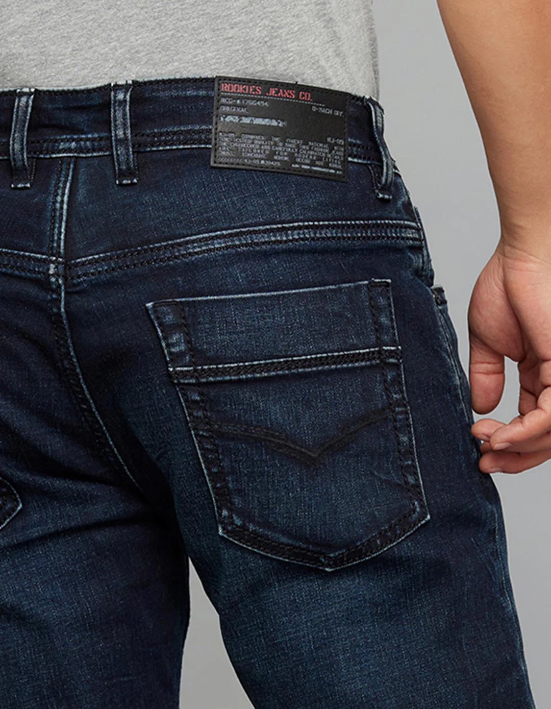 Dark Blue Low-Rise Ankle Length Stretch Jeans - Image 6