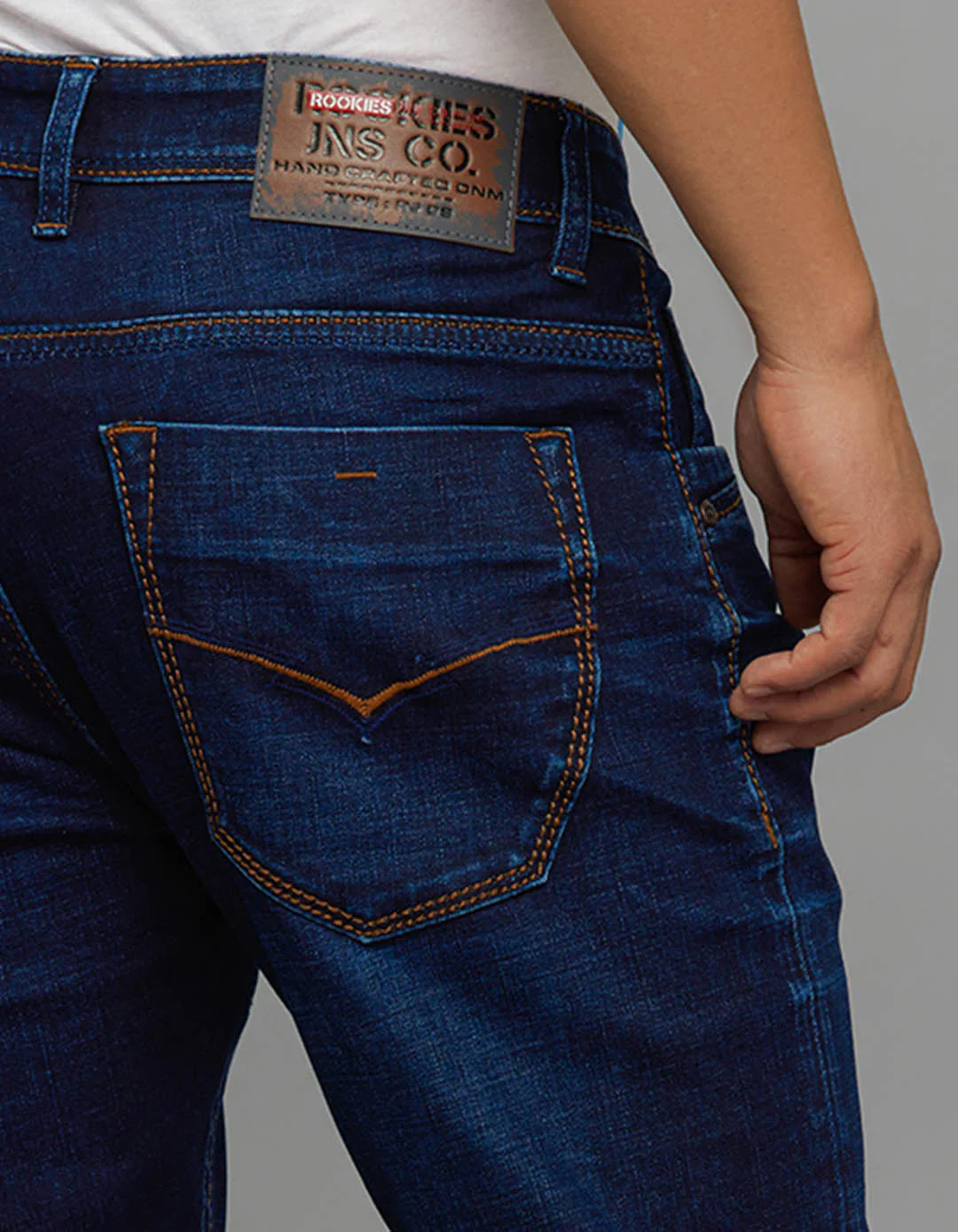 Dark Blue Low-Rise Ankle Length Stretch Jeans - Image 6