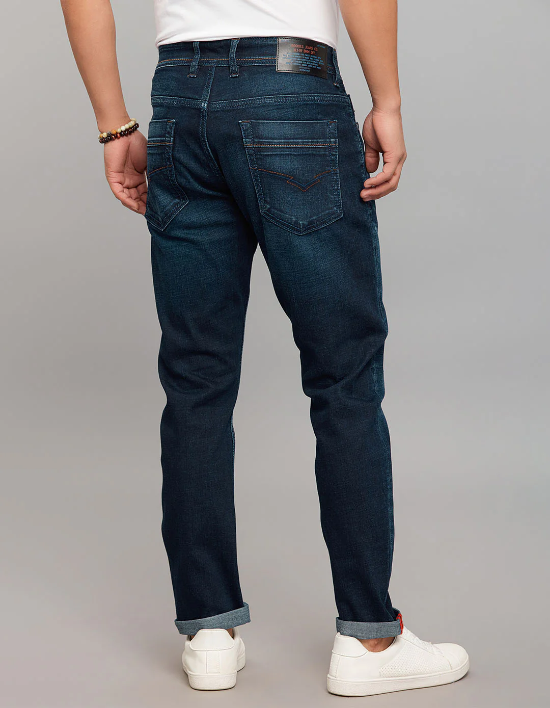 Dark Blue Low-Rise Ankle Length Stretch Jeans - Image 5