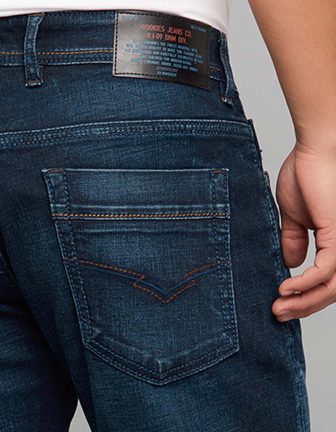 Dark Blue Low-Rise Ankle Length Stretch Jeans - Image 6