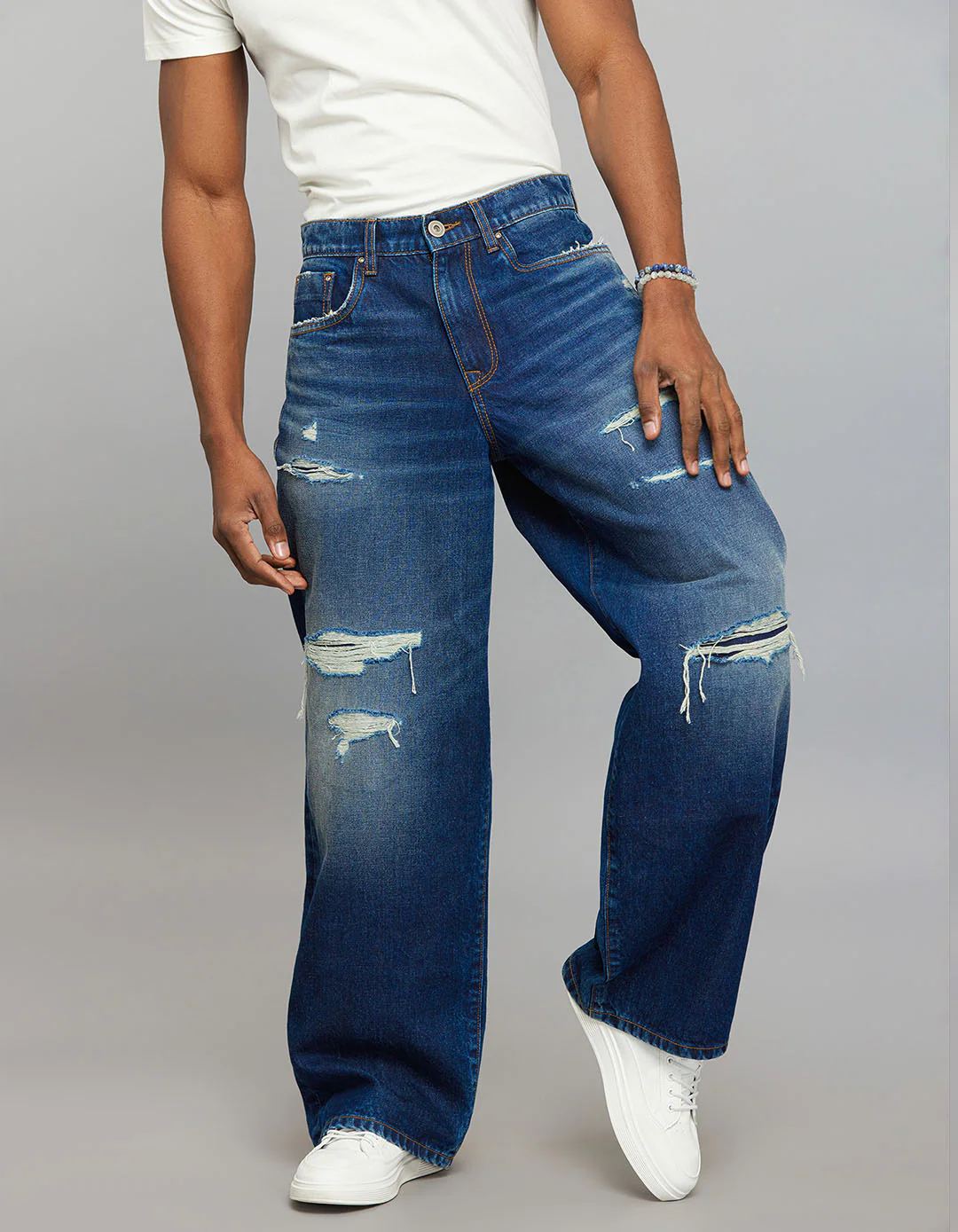 Dark Blue Extra Loose Fit Jeans