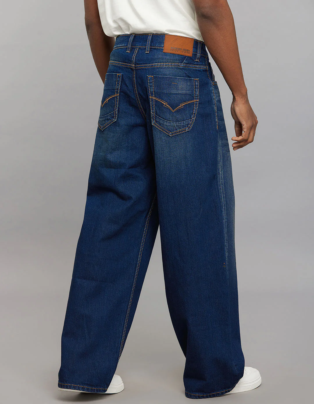 Dark Blue Extra Loose Fit Jeans - Image 4