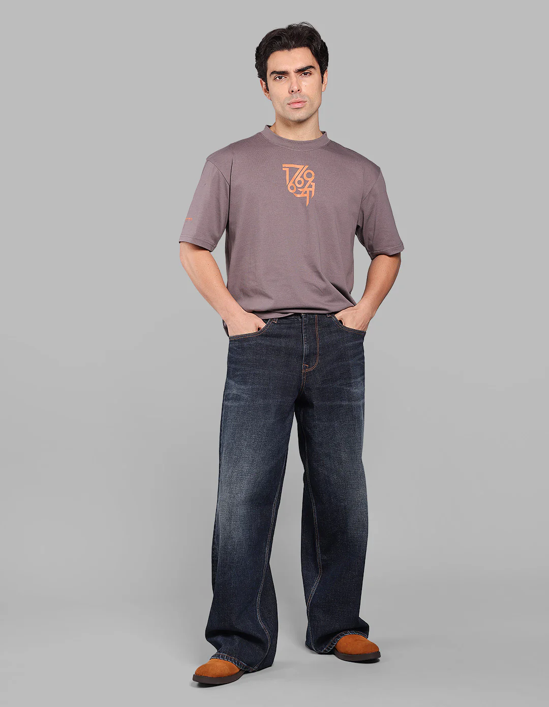 Dark Blue Extra Loose Fit Jeans - Image 3