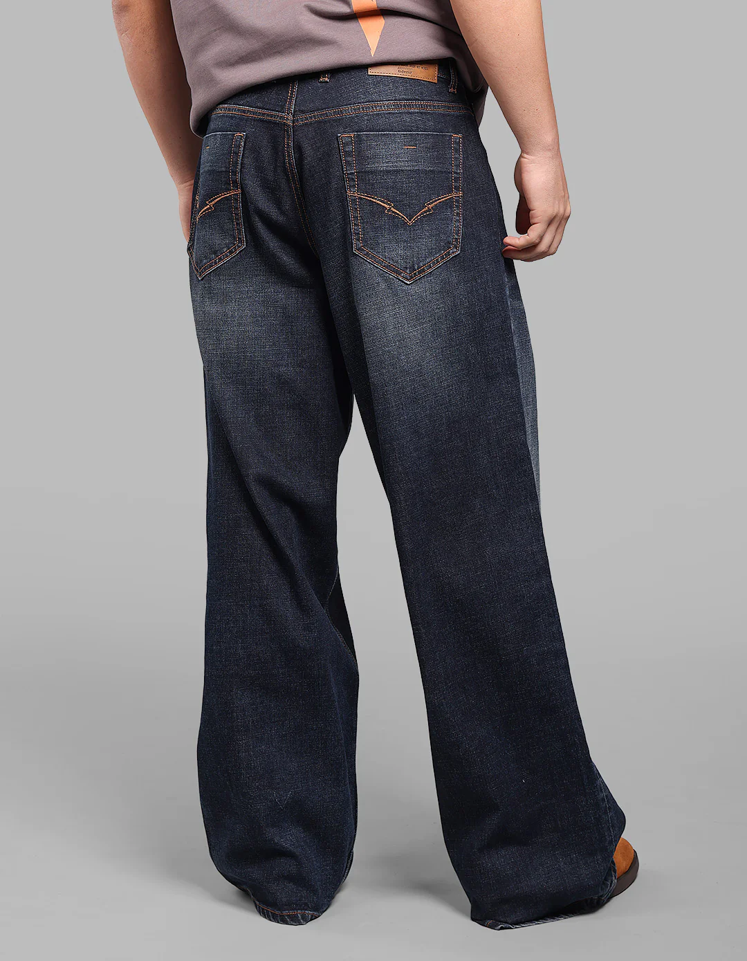 Dark Blue Extra Loose Fit Jeans - Image 5