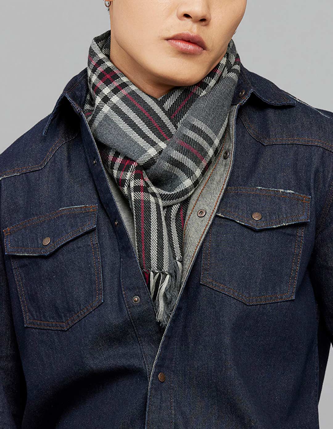Dark Blue Full Sleeves Denim Shirt - Image 7
