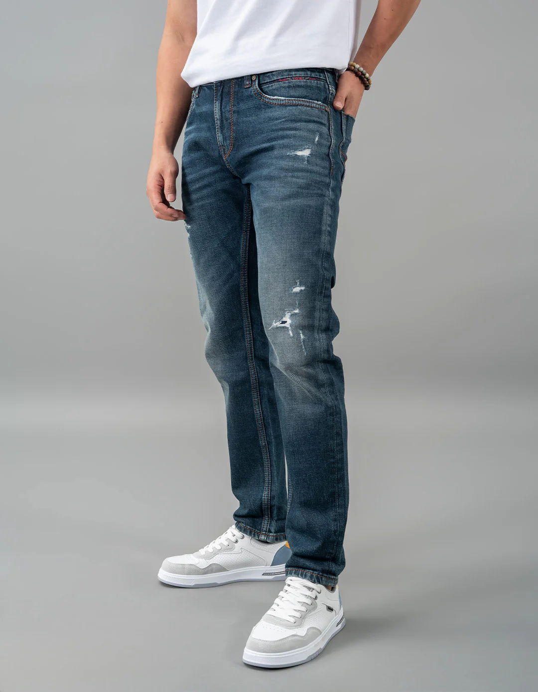 Dark Blue Low-Rise Ankle Length Jeans - Image 3