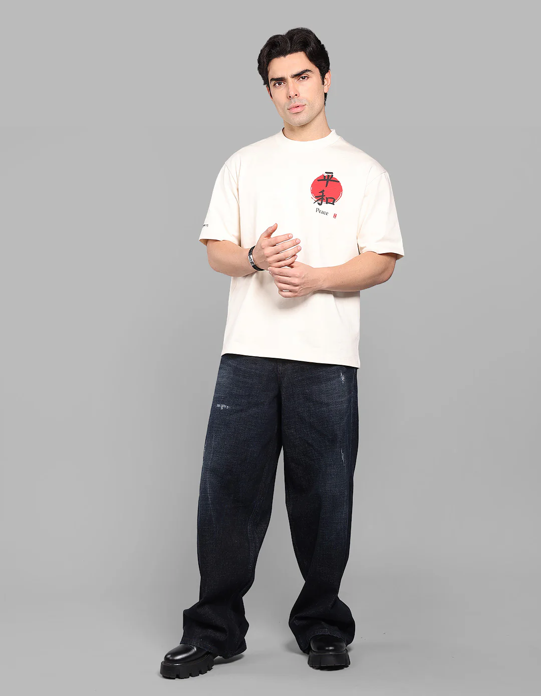 Dark Blue Extra Loose Fit Jeans - Image 3