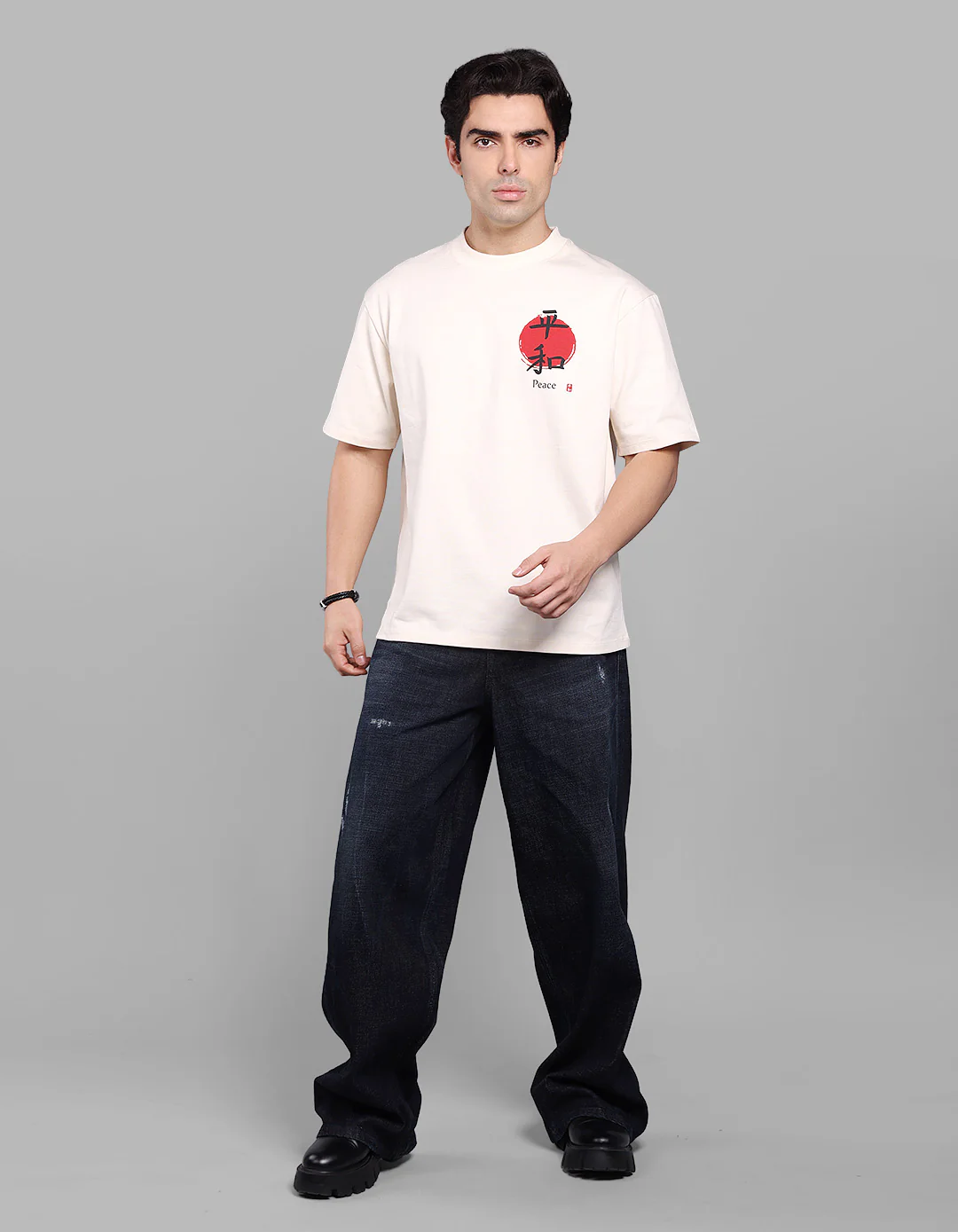 Dark Blue Extra Loose Fit Jeans - Image 4