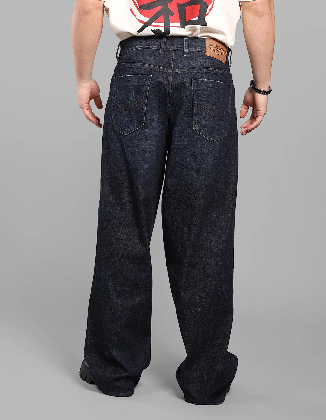 Dark Blue Extra Loose Fit Jeans - Image 7