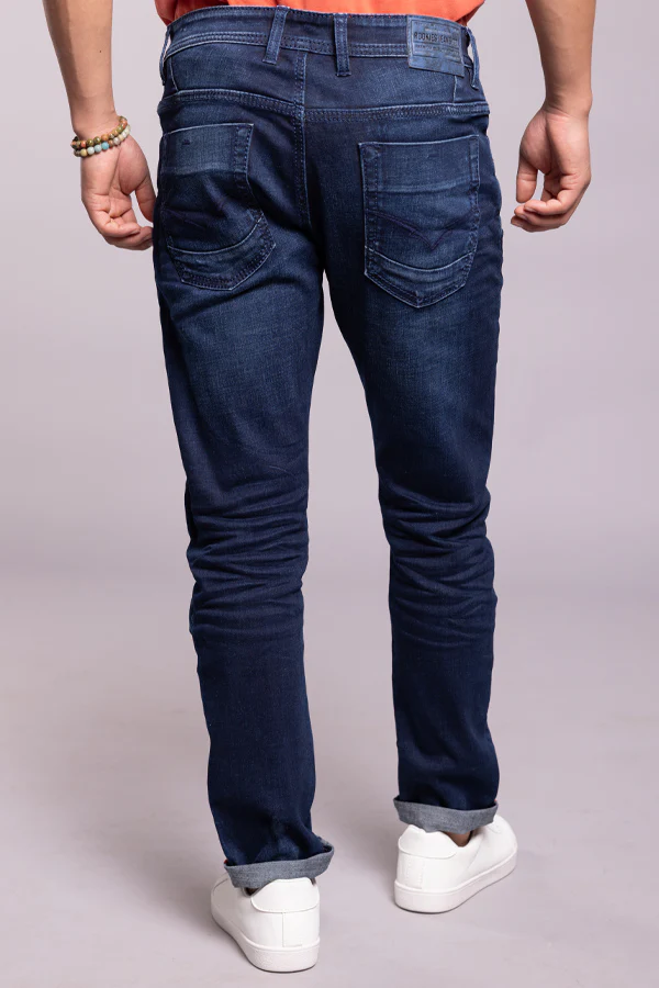 Dark Blue Low-Rise Ankle Length Jeans - Image 5