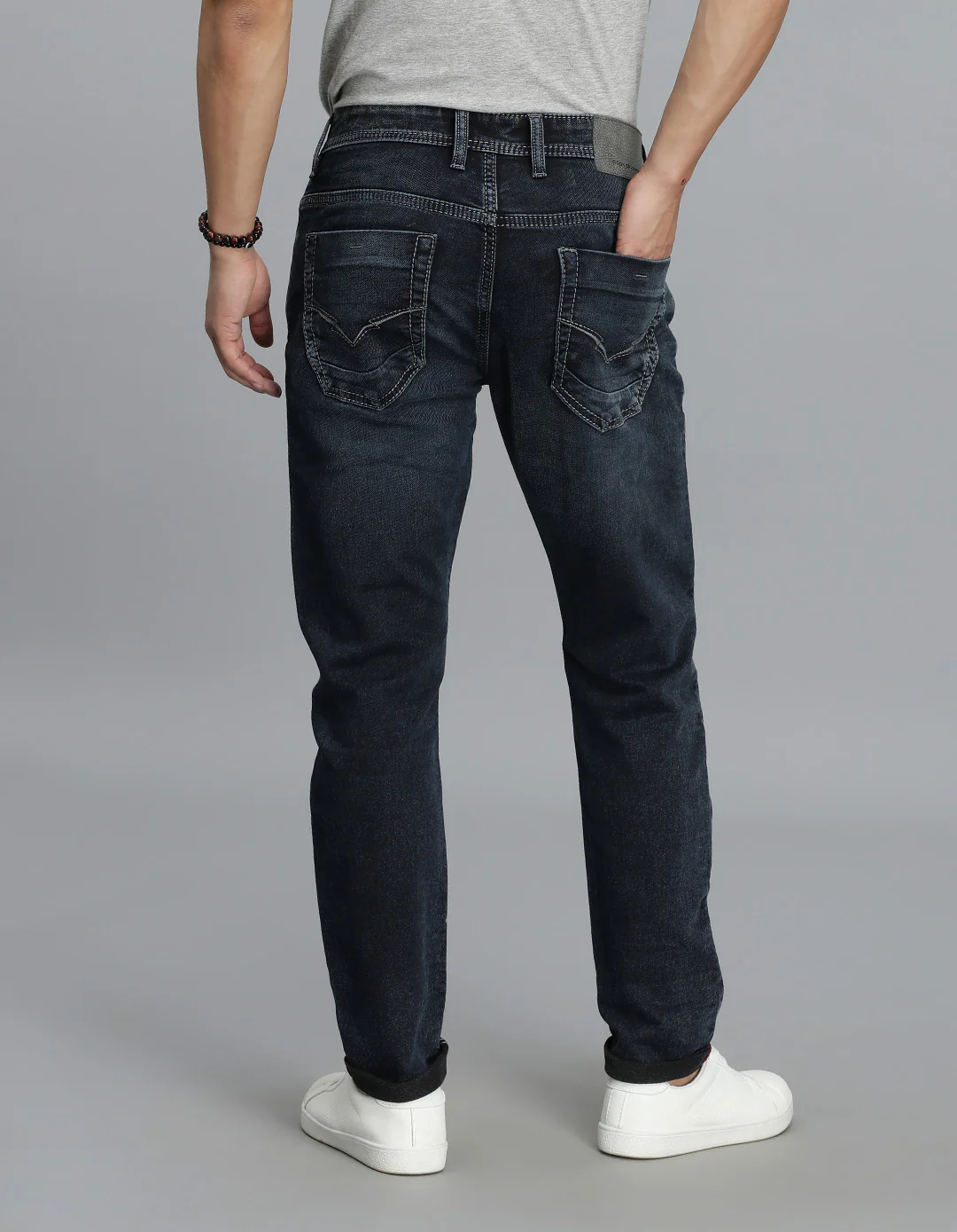 Dark Blue Low-Rise Ankle Length Jeans - Image 5