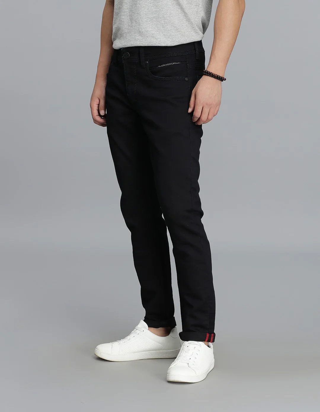 Dark Blue Low-Rise Ankle Length Jeans - Image 4