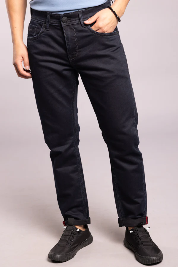 Dark Blue Low-Rise Ankle Length Jeans