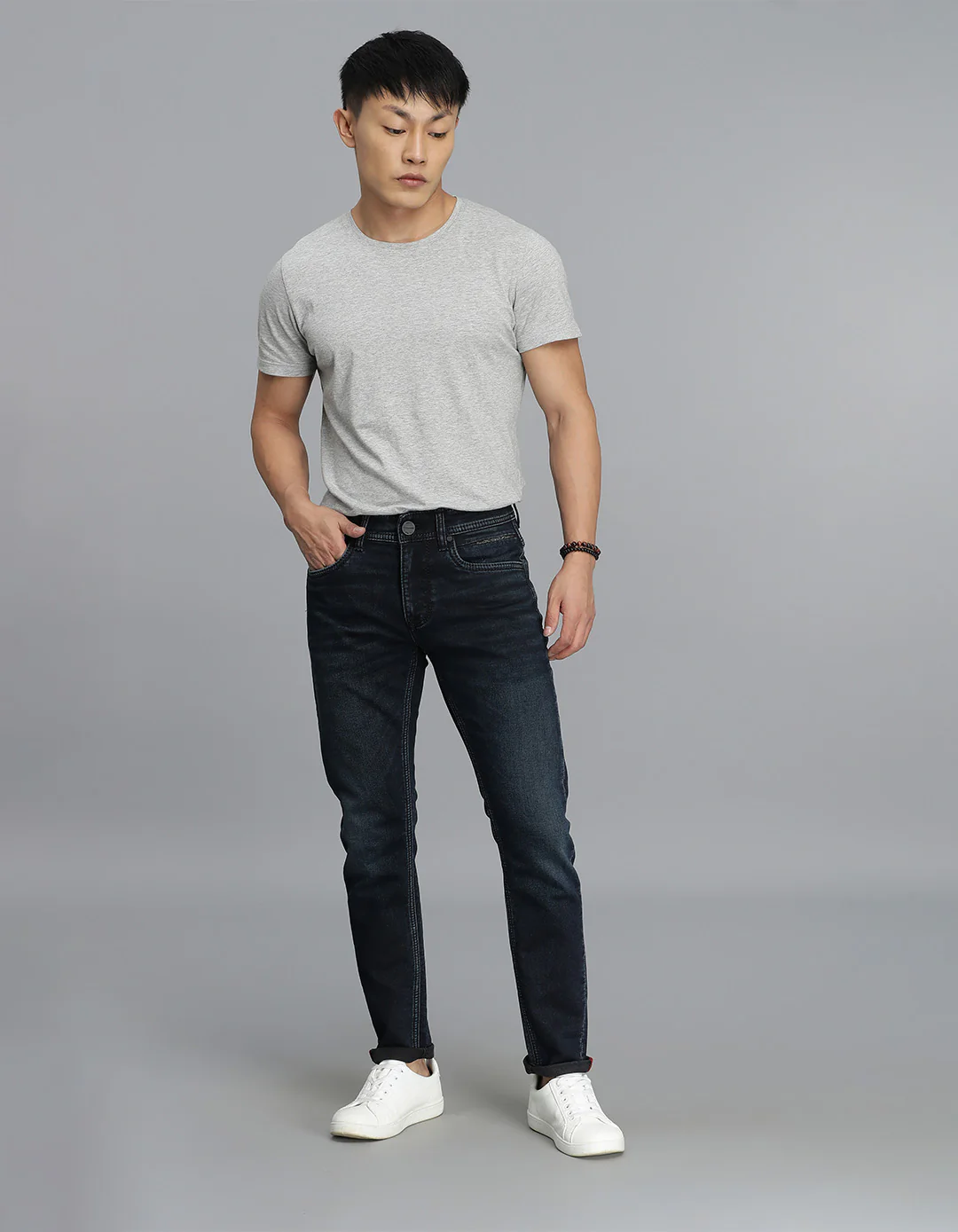 Dark Blue Low-Rise Ankle Length Jeans - Image 3