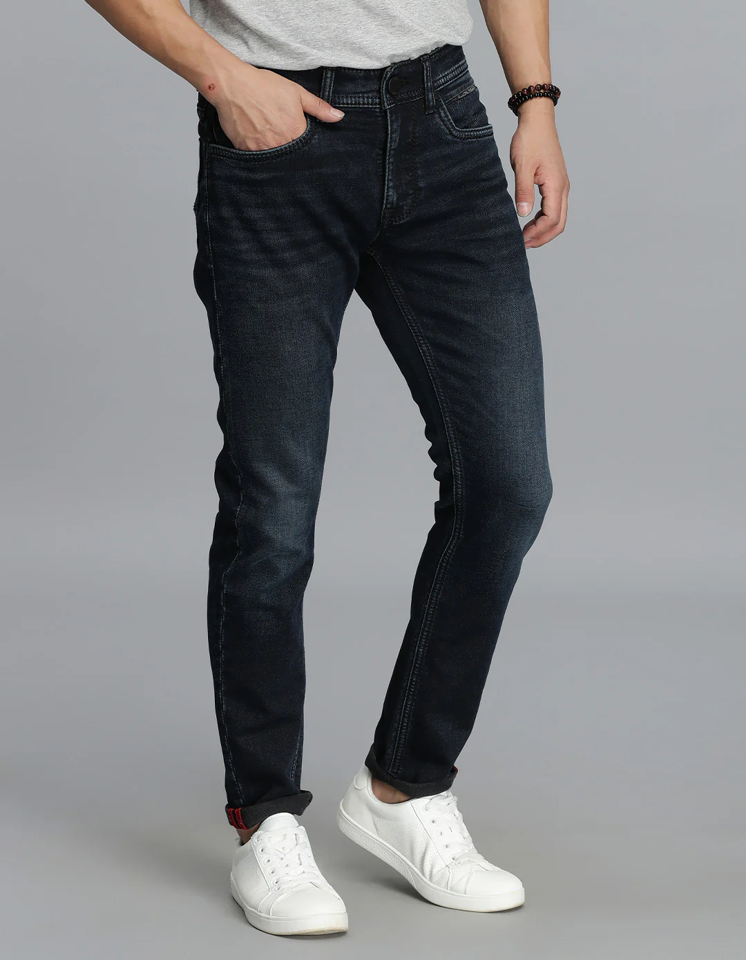 Dark Blue Low-Rise Ankle Length Jeans - Image 5