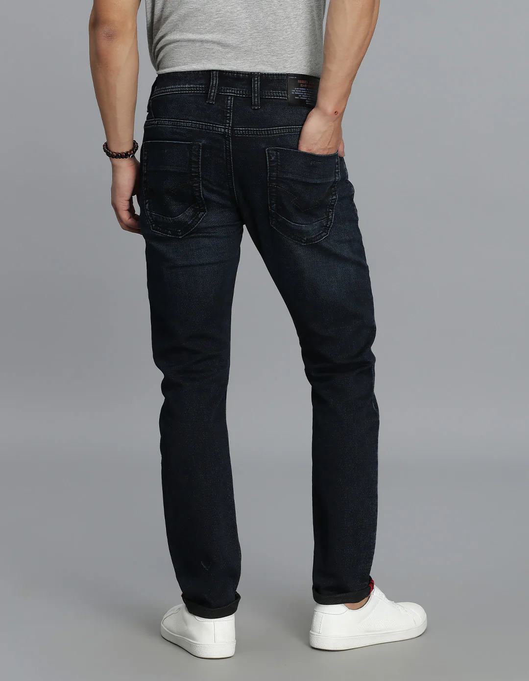 Dark Blue Low-Rise Ankle Length Jeans - Image 6