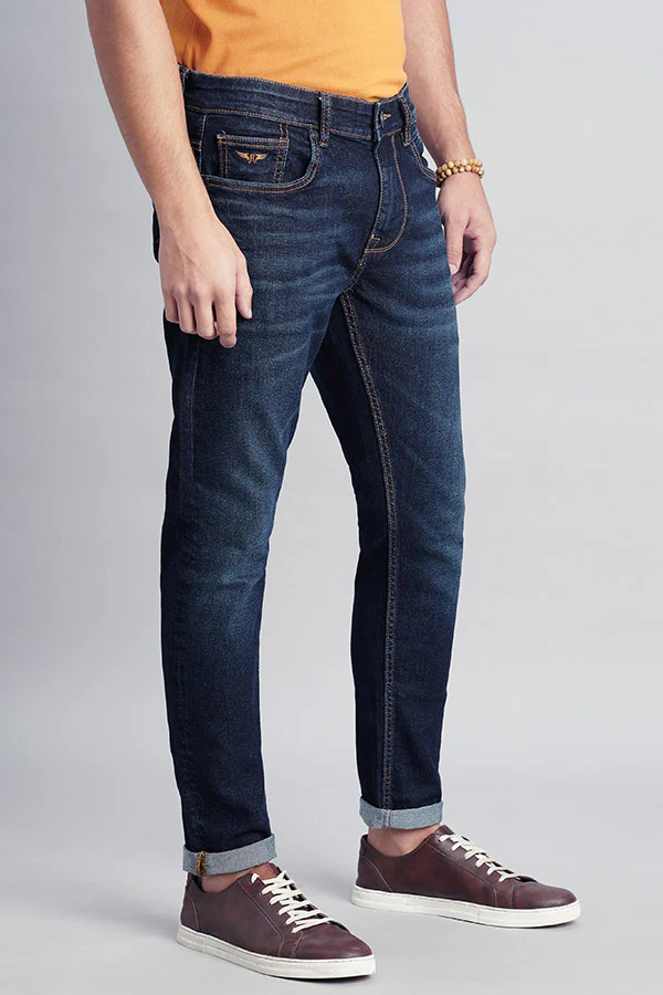 Dark Blue Low-Rise Ankle Length Jeans - Image 3