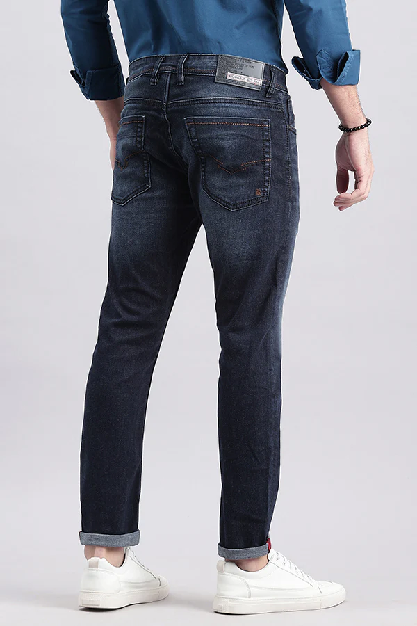 Dark Blue Low-Rise Ankle Length Jeans - Image 4