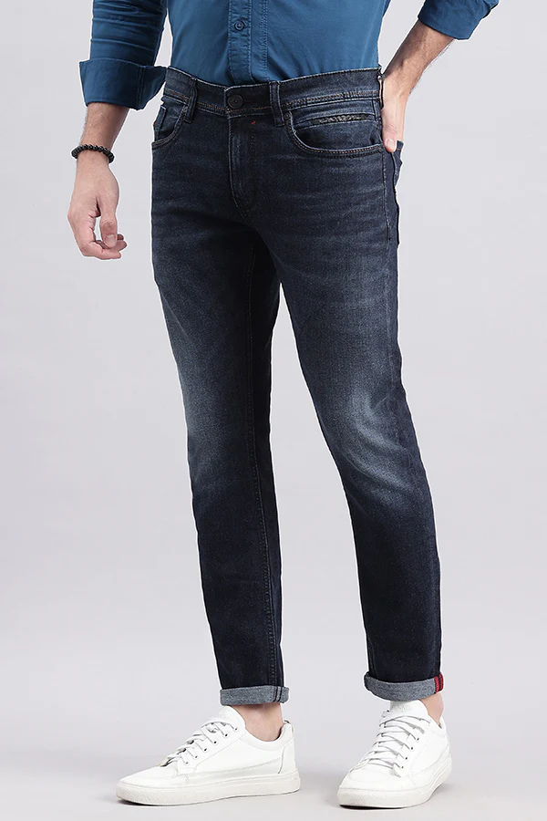 Dark Blue Low-Rise Ankle Length Jeans - Image 5