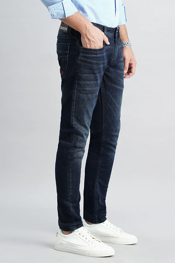 Dark Blue Low-Rise Ankle Length Jeans - Image 3