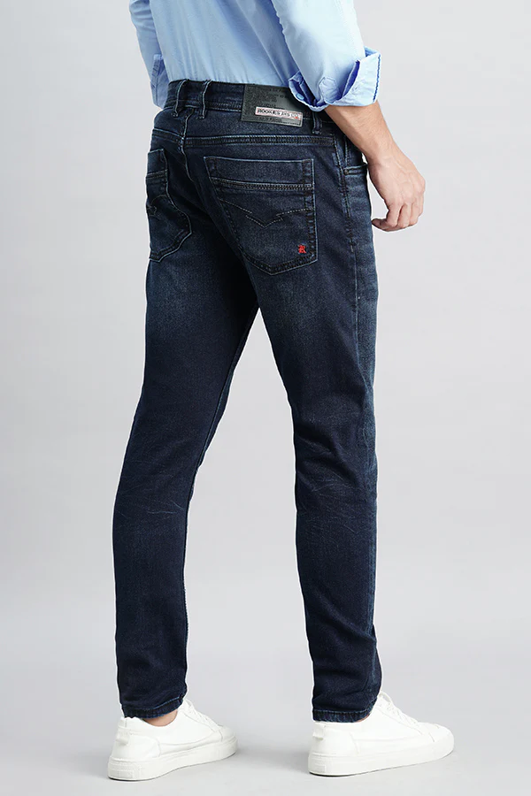 Dark Blue Low-Rise Ankle Length Jeans - Image 4