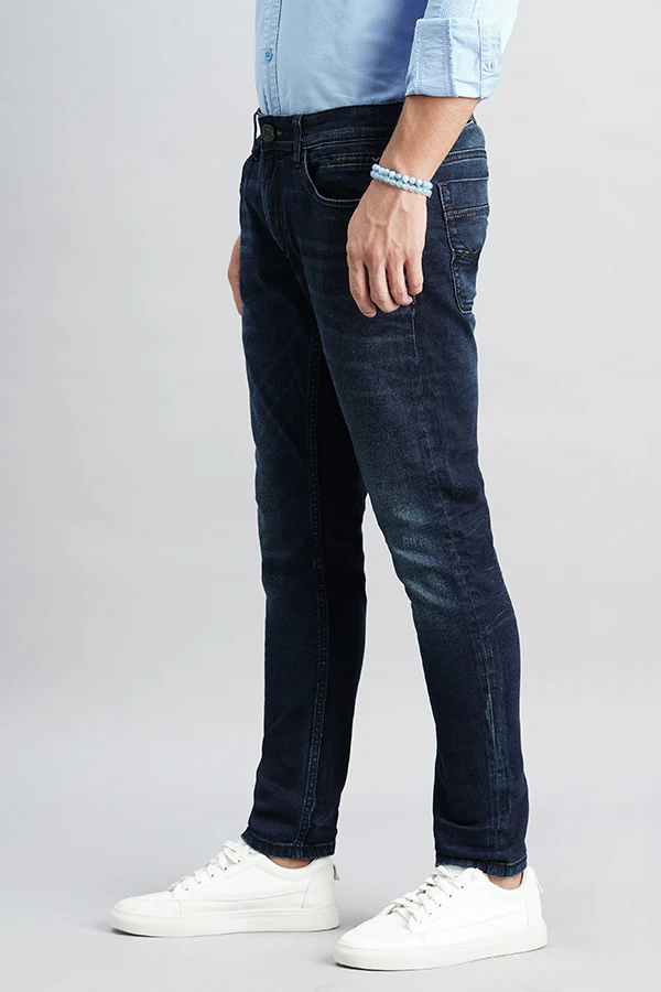 Dark Blue Low-Rise Ankle Length Jeans - Image 5