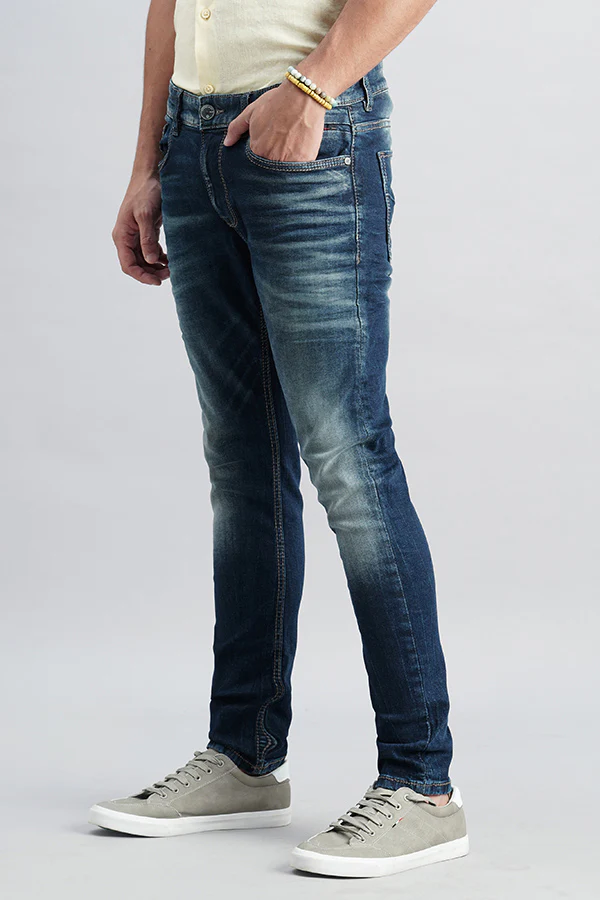 Dark Blue Low-Rise Ankle Length Jeans - Image 5