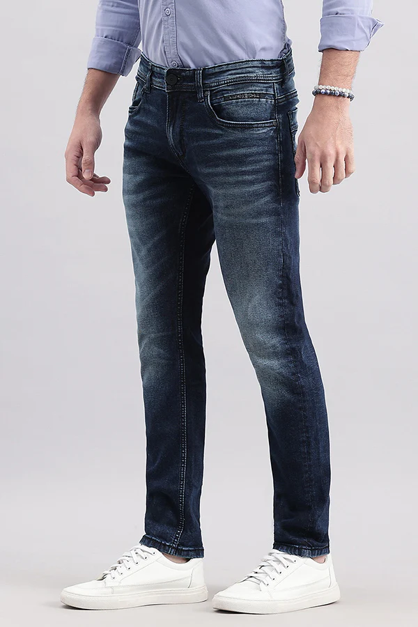 Dark Blue Low-Rise Ankle Length Jeans - Image 5