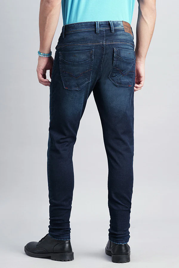 Dark Blue Low-Rise Ankle Length Jeans - Image 4