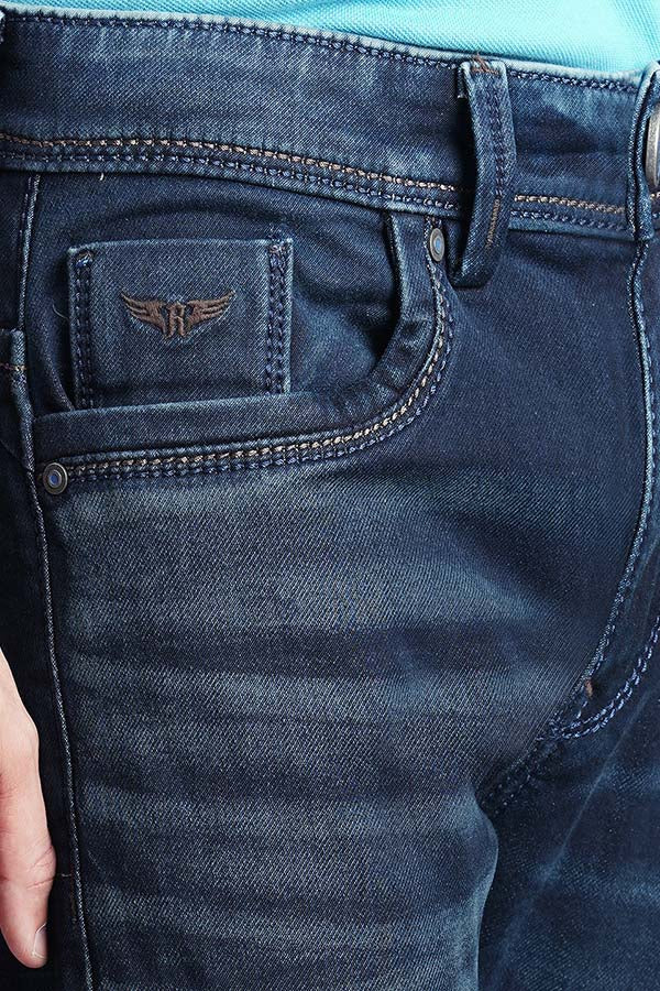 Dark Blue Low-Rise Ankle Length Jeans - Image 6