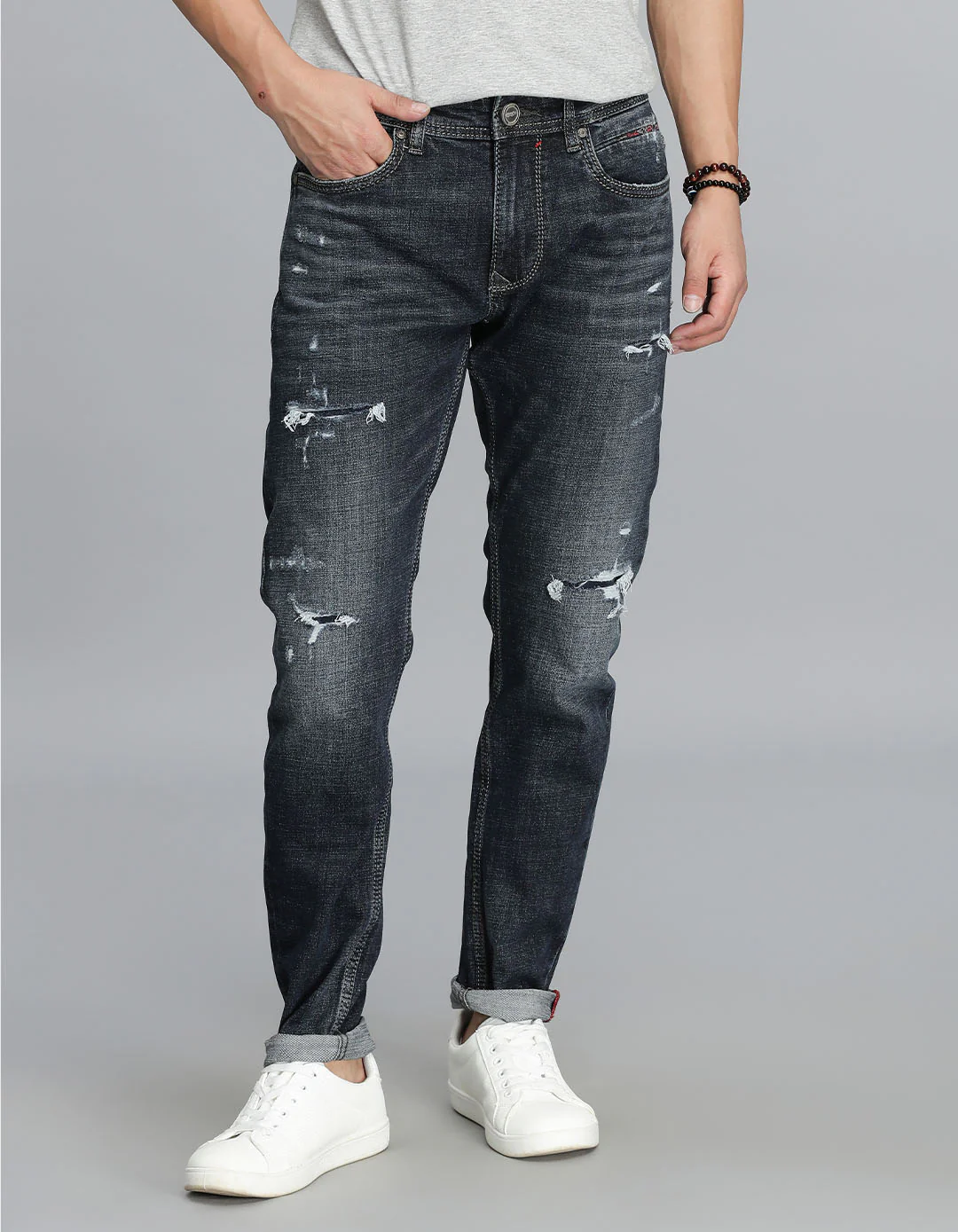 Dark Blue Low-Rise Ankle Length jeans
