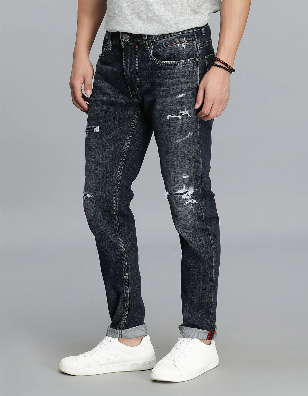 Dark Blue Low-Rise Ankle Length jeans - Image 3