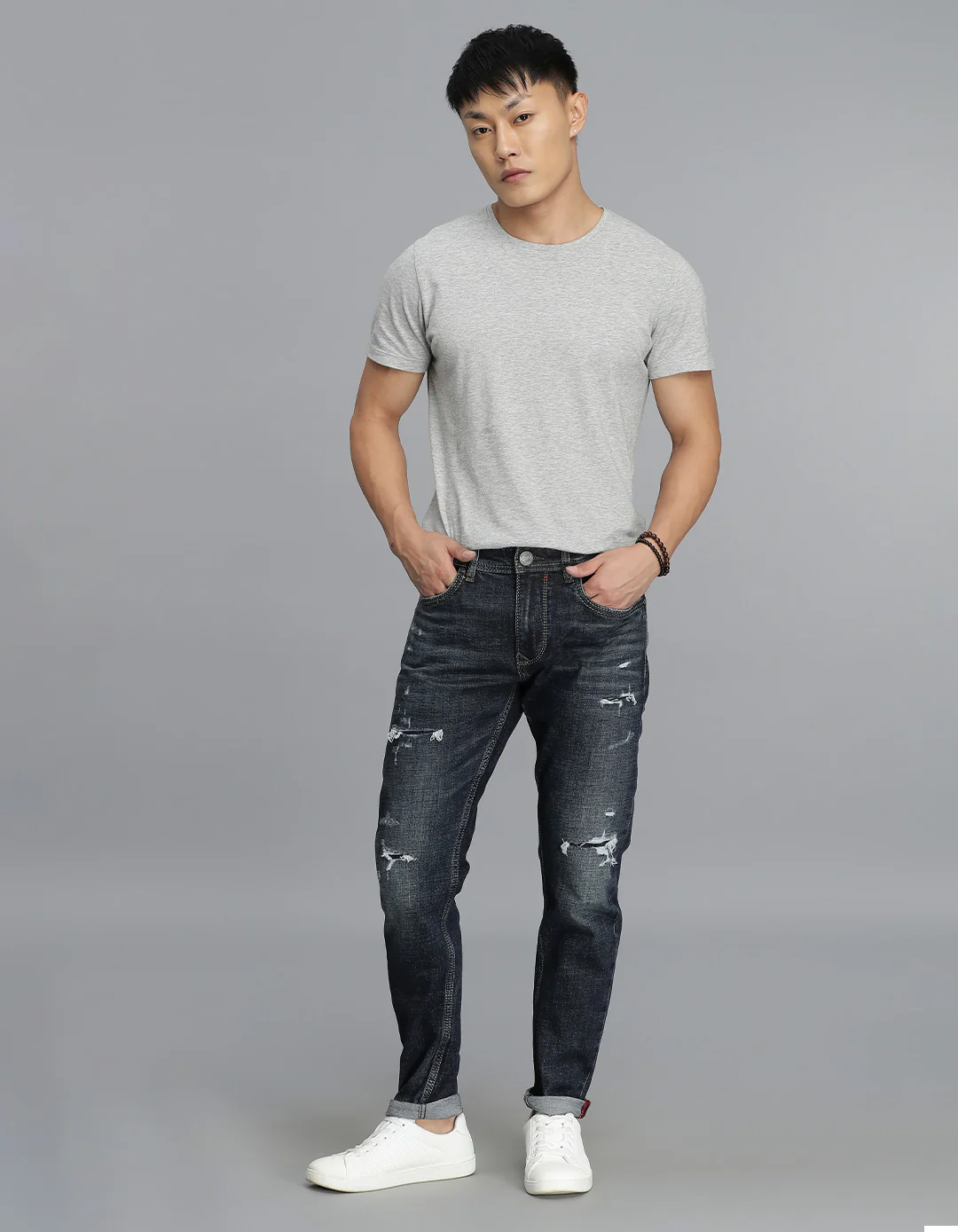 Dark Blue Low-Rise Ankle Length jeans - Image 4