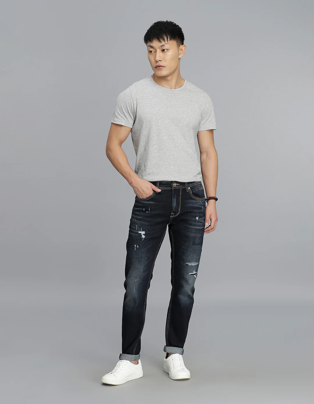 Dark Blue Low-Rise Ankle Length jeans - Image 2