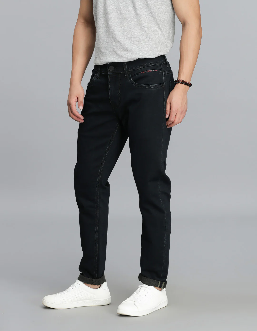 Dark Blue Low-Rise Ankle Length Jeans - Image 2