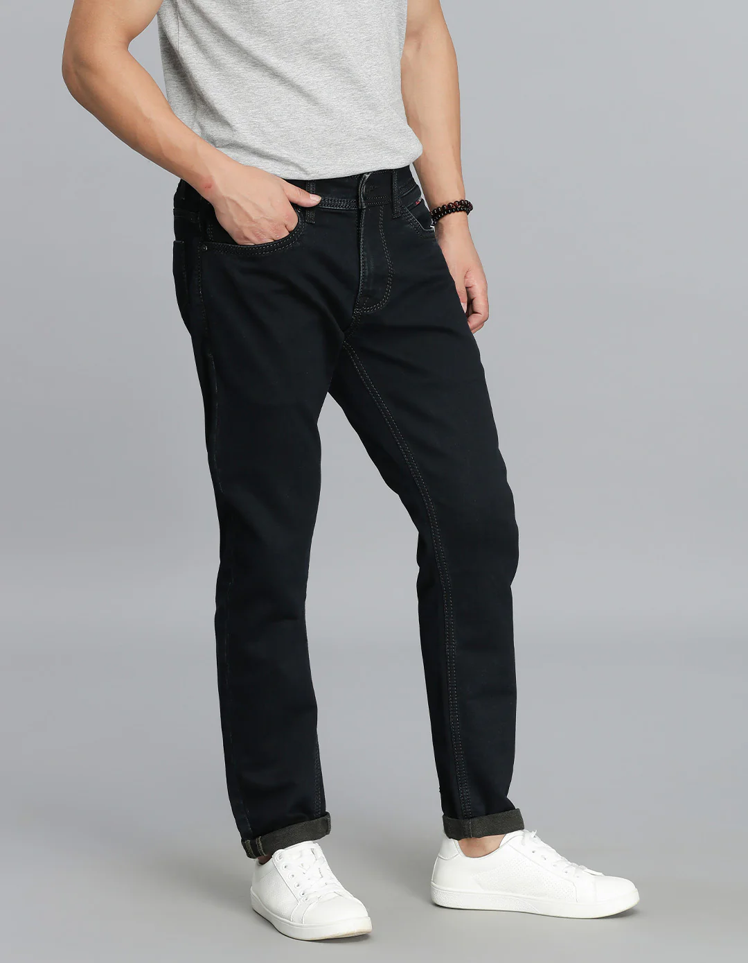 Dark Blue Low-Rise Ankle Length Jeans - Image 3