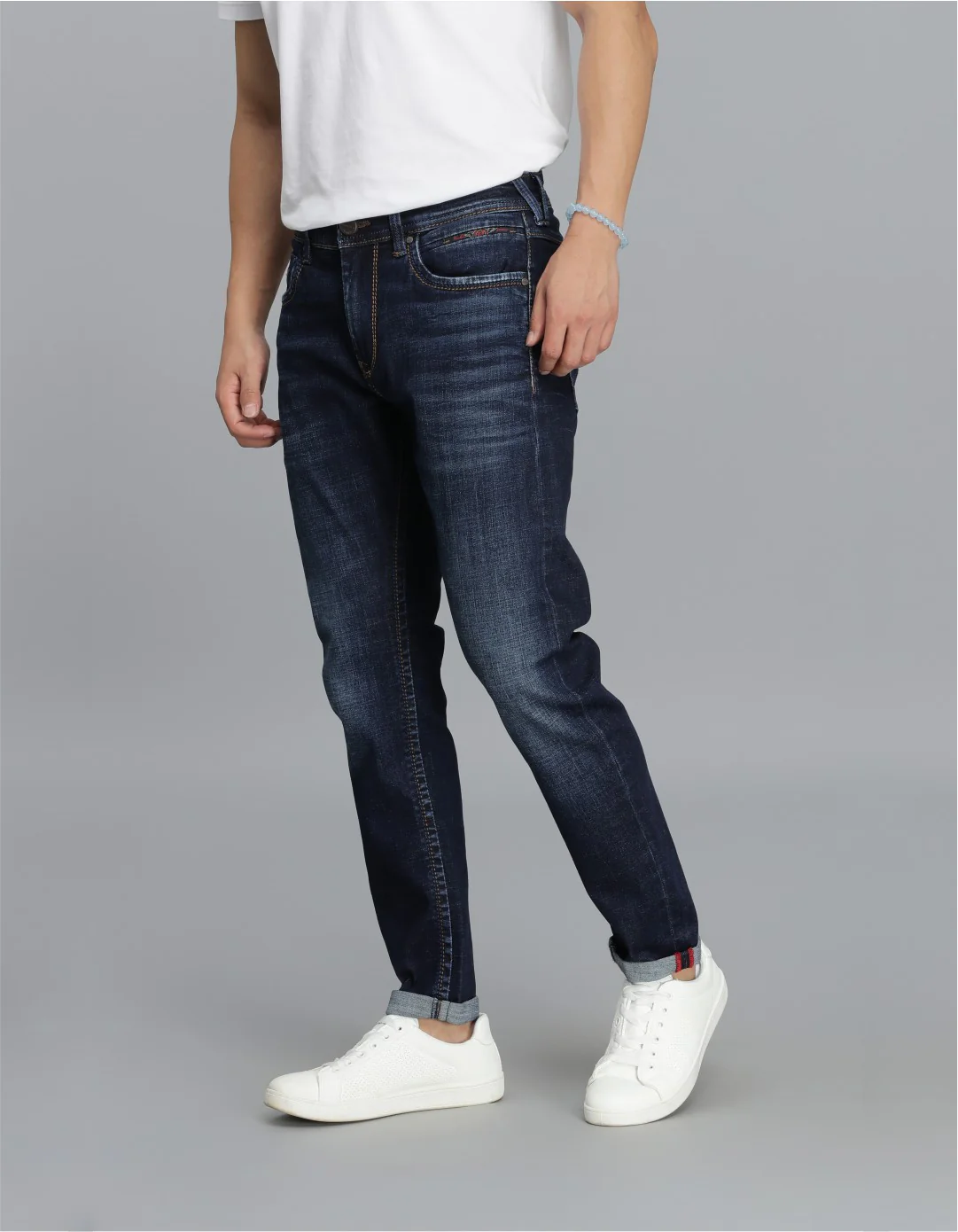 Dark Blue Low-Rise Ankle Length jeans - Image 3