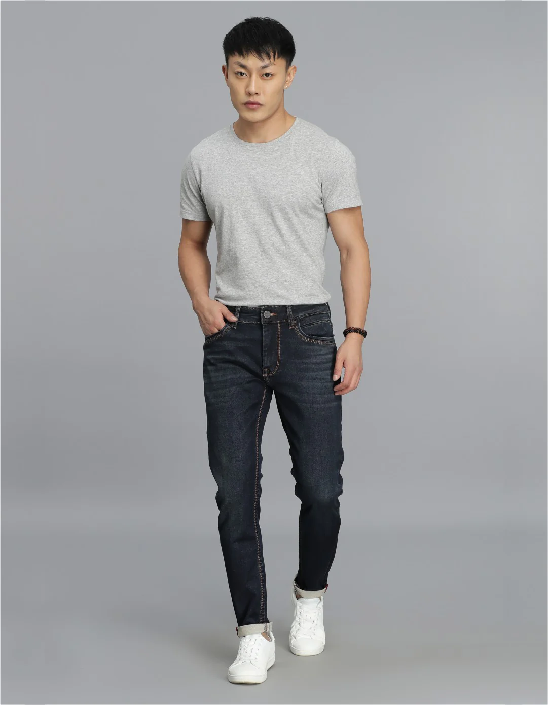 Dark Blue Low-Rise Ankle Length jeans - Image 2
