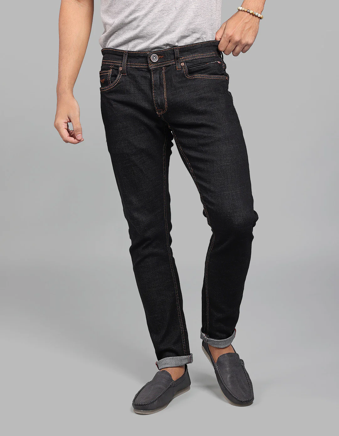 Dark Blue Low-Rise Ankle Length Stretch Jeans