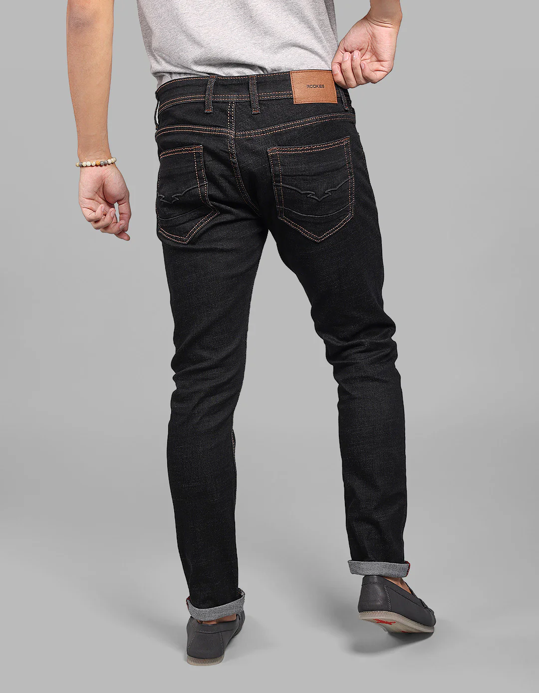 Dark Blue Low-Rise Ankle Length Stretch Jeans - Image 5